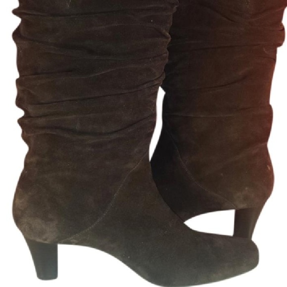 TALBOTS Brown Suede Slouch Boots - Picture 3 of 3